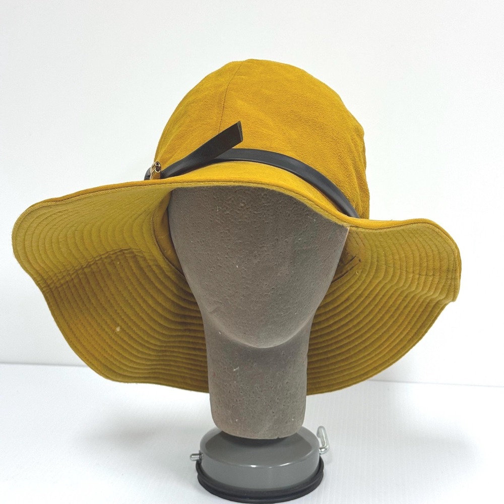 Vintage Belmar yellow suede bucket hat